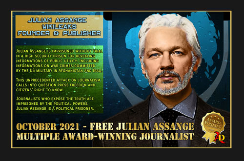 Julian Assange plsieurs fois récompensé pour son travail de journaliste