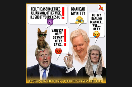 Kitty veut Julian Assange