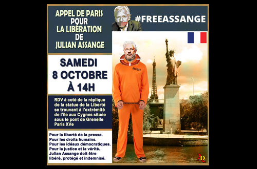 Appel de Paris pour la libération de Julian Assange