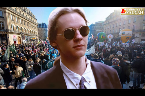 Fiction: Julian jeune, dans une manifestation à Paris
