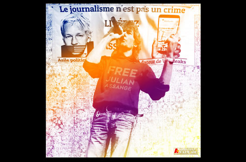 Pascal Taisant, french creation digital , free Julian Assange