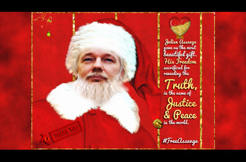 Christmas, Truth, Justice and Peace Free Julian Assange