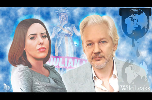 The famous champions of press freedom, Mr. and Mrs. Assange