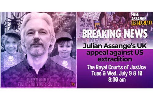 Julian Assange appeal against US July 9 and10  