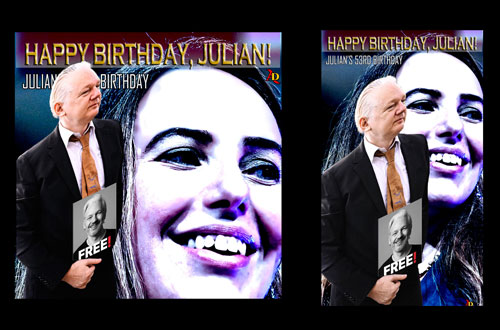 July 3 53rd birthday of Julian Assange free.