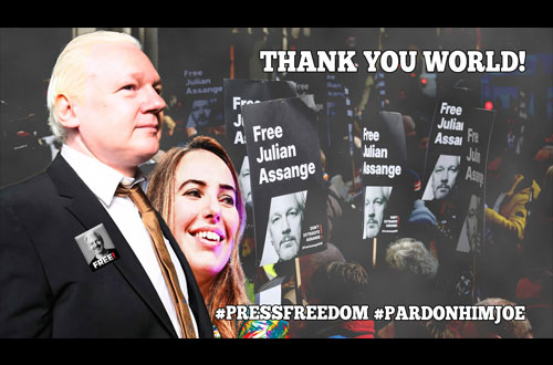 Julian Assange is free. Thank you world. Press Freedom  Assange Pardon