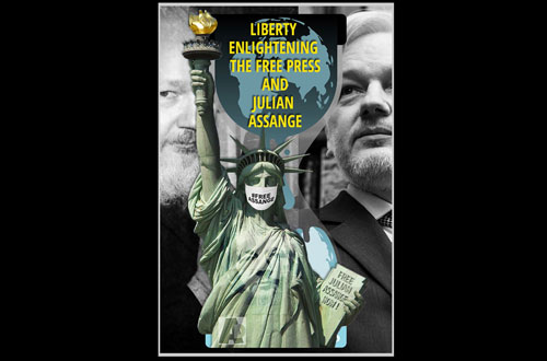 Dame Liberté et Julian Assange