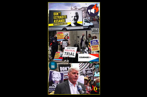 Supporters pour libération de Julian Assange