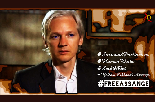 Surround Parliament. Free Julian Assange