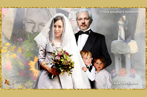 Julian Assange et de Stella Moris wedding