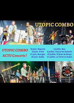Affiche 6 concert UTOPIC COMBO d'été 2021