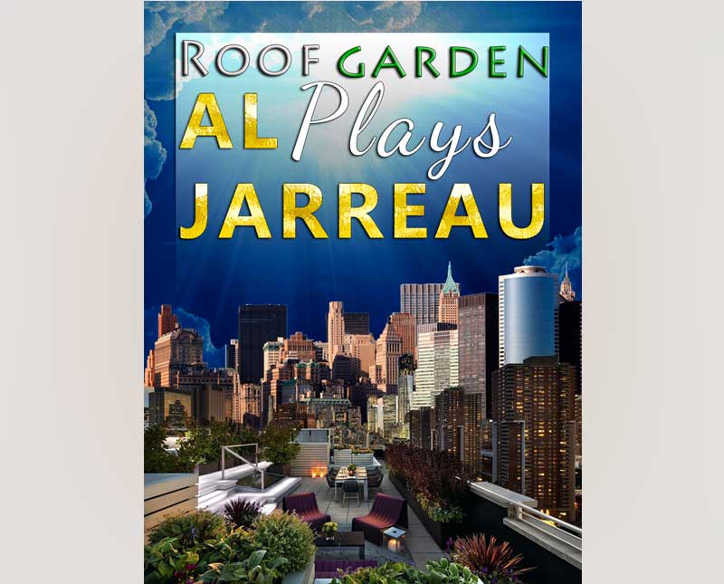 Affiche logo Roof garden Plays Aj Jarreau.